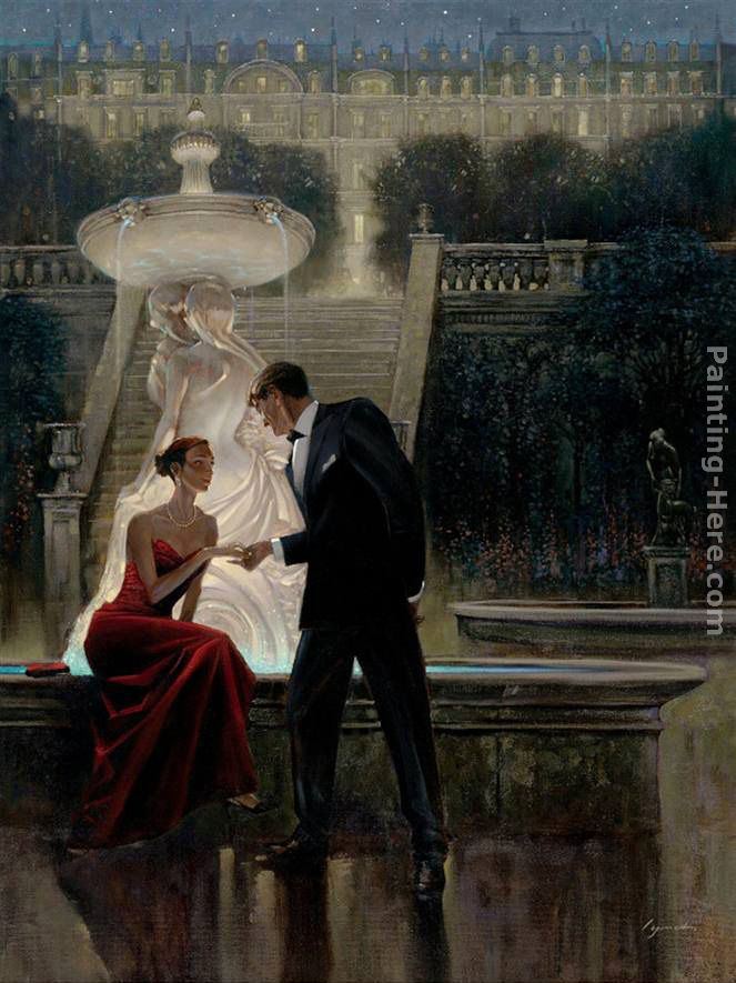 Twilight Romance painting - Brent Lynch Twilight Romance art painting
